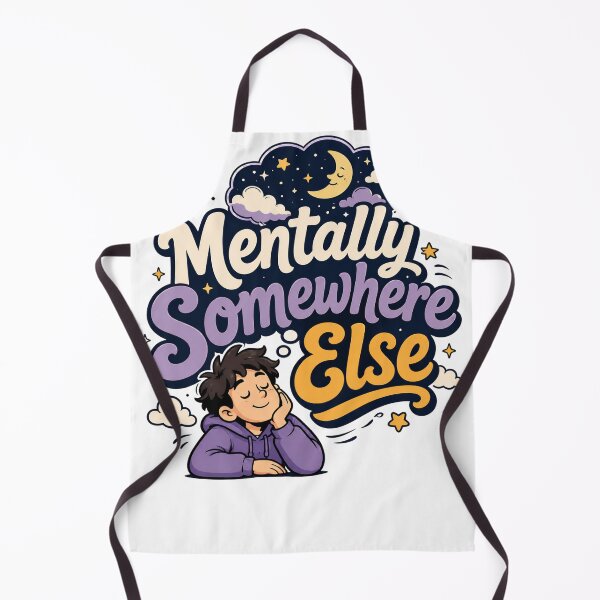 Item preview, Mentally Somewhere Else Funny Daydreaming Quote designed and sold by Sitred123.