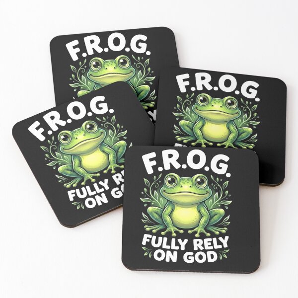 Item preview, F.R.O.G Fully Rely On God Christian Frog Meme Faith Love designed and sold by MiALopezArt.