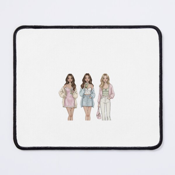 Item preview, drawing elegant fashionable pastel girls with matcha designed and sold by Hi-Princess.