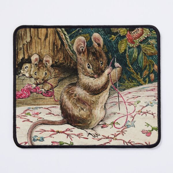 Item preview, Cute Mouse Watercolor Vintage Illustration Sewing Design for Cottagecore Lovers designed and sold by RickE.