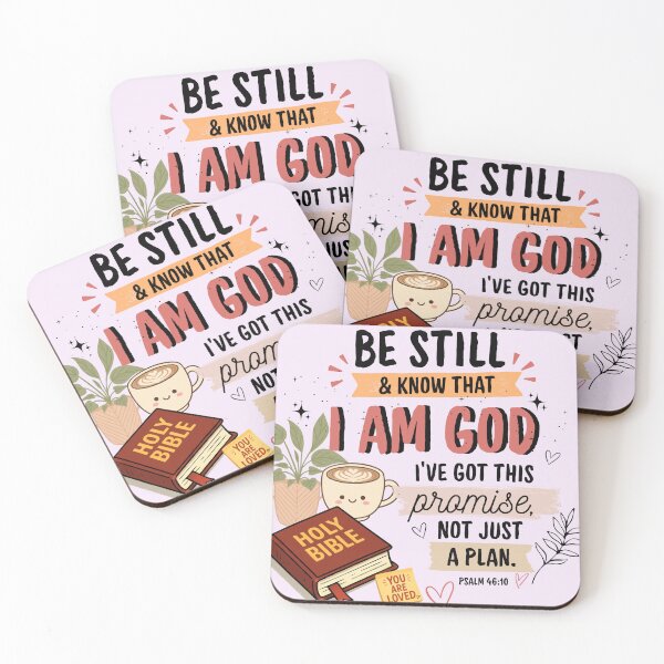 Item preview, Be Still & Know That I AM GOD Sticker | Psalm 46:10 Christian Aesthetic | Cute Faith Bible Sticker | Faith Based Cute Design designed and sold by JustStickers4U.