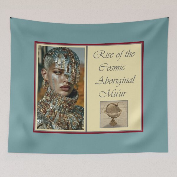 Item preview, Mu’ur (UM) Empire™ al-Benhadiel©™, Rise of the Cosmic Aboriginal Mu'ur, teal background designed and sold by HardyKnitDesign.