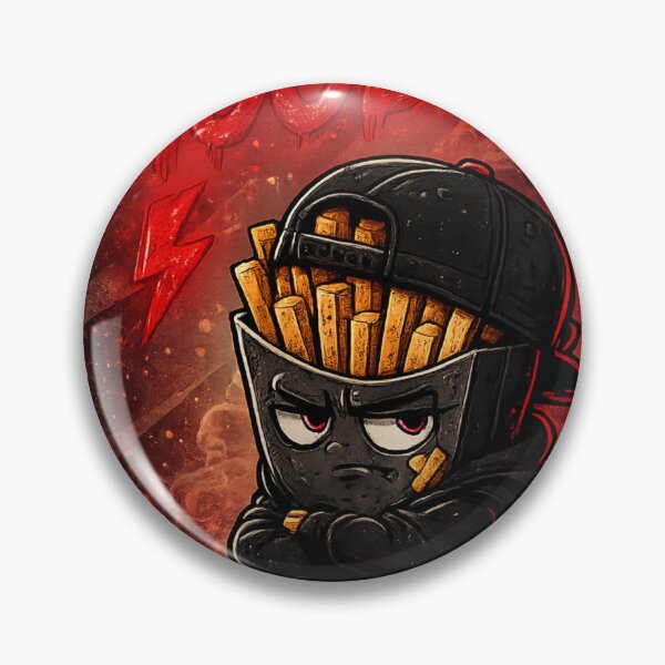 Item preview, Salty Mood Funny Fries Sticker | Edgy Snack Cartoon Streetwear Art designed and sold by Snackwave Ninety.