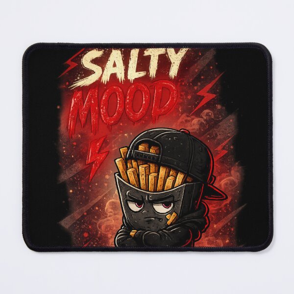 Item preview, Salty Mood Funny Fries Sticker | Edgy Snack Cartoon Streetwear Art designed and sold by Snackwave Ninety.
