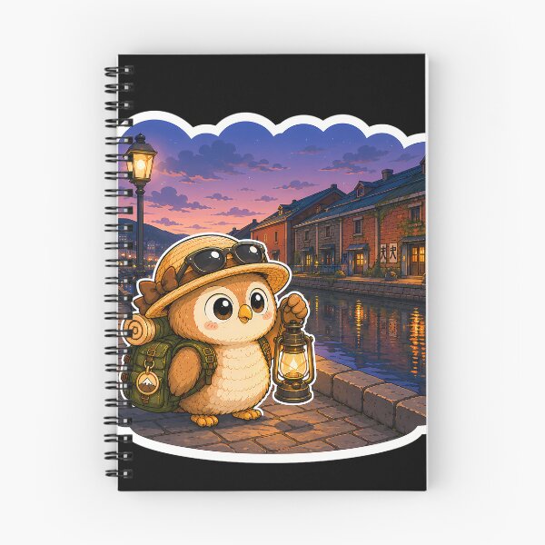Item preview, Wandering Owl Otaru — Canal Lantern Night Anime Sticker designed and sold by Symbol Universe.