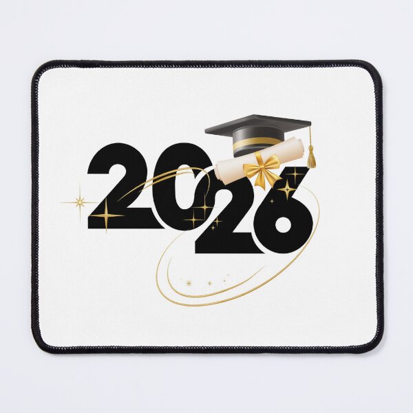 Item preview, Graduate 2026 (Offset) with Black Graduation Hat & Diploma with Gold Stars designed and sold by jeweleddesigns.