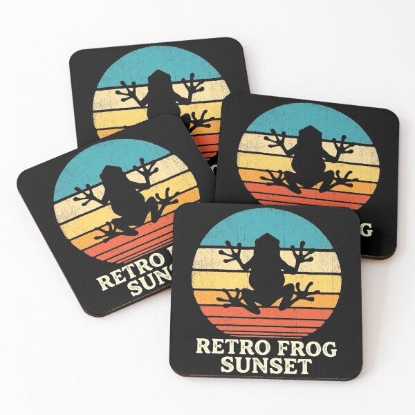 Item preview, Retro Frog Sunset Vintage Amphibian Silhouette Art Animals Lover Men Women designed and sold by MiALopezArt.
