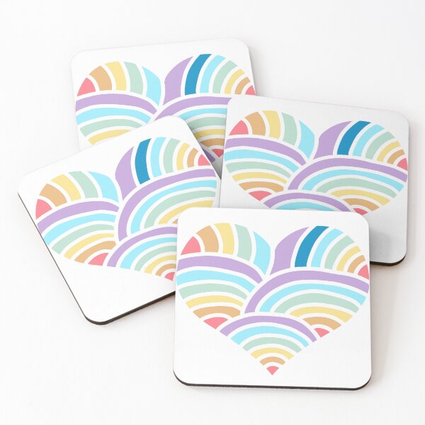 Item preview, White & Pastel Pride Flag Heart designed and sold by kcbatesdesigns.