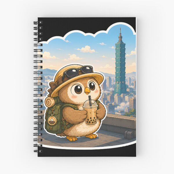 Item preview, Wandering Owl Taipei — Bubble Tea Taipei 101 Skyline Anime Sticker designed and sold by Symbol Universe.