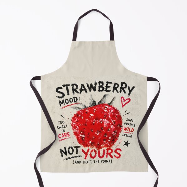 Item preview, STRAWBERRY MOOD | Retro Red Paper Design | Vintage Fruit Aesthetic designed and sold by BlueberrySwan.