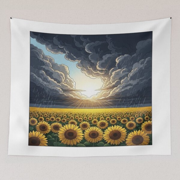 Item preview, Sunflower Storm – Light After Darkness Design designed and sold by Cristhian Almanza.