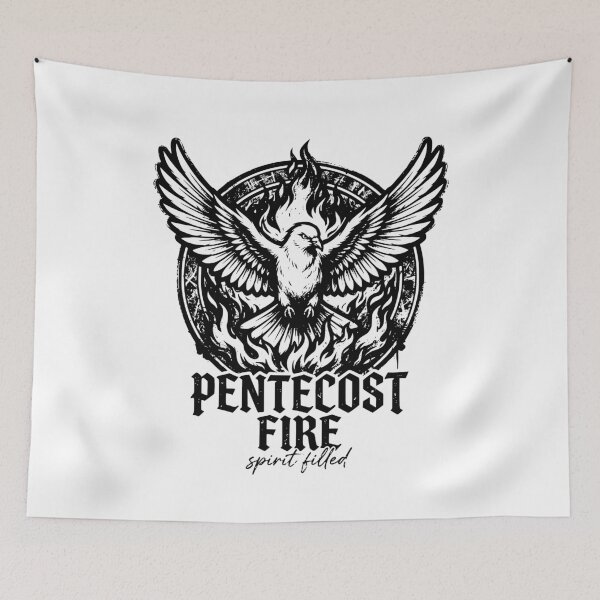 Item preview, Pentecost Fire Spirit Theme Filled Christian Faith Worship Design, Holy Spirit Believer Gift Graphic Tee designed and sold by AsturShop.