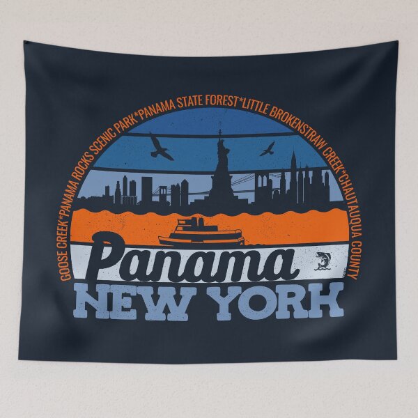 Item preview, Panama New York Sunset Retro Vintage Local Pride Logo designed and sold by CRHPOD20.
