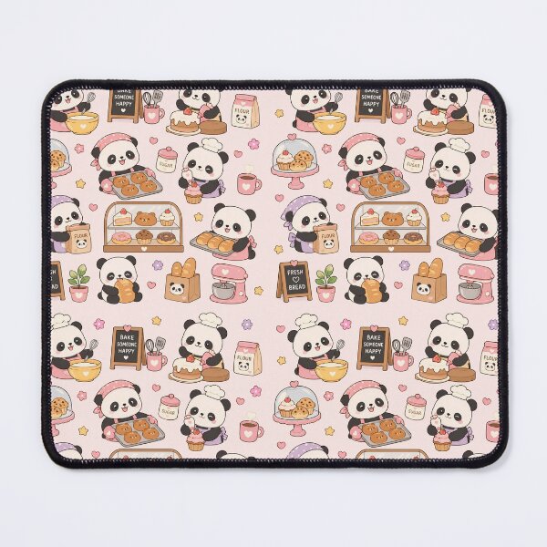 Item preview, Sleepy Panda Bakery Kawaii Pattern designed and sold by Soft Berry Studio.