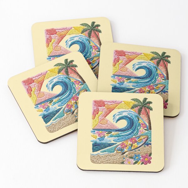 Item preview, Tropical Ocean Wave Vintage Collage designed and sold by Islabonita..
