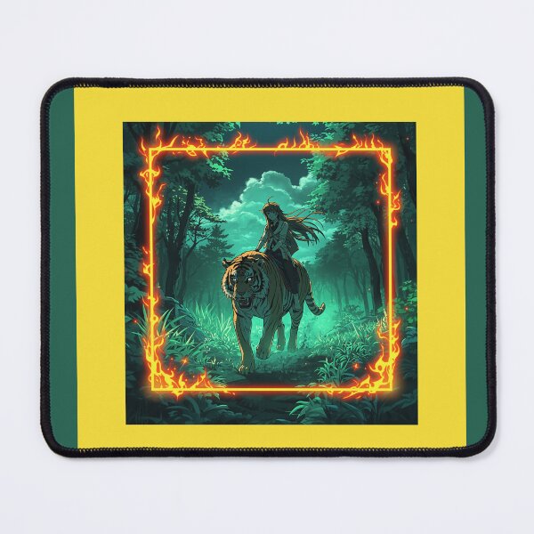 Item preview, Tiger Rider – Anime Forest Warrior with Fire Frame designed and sold by DervoTeck2767.