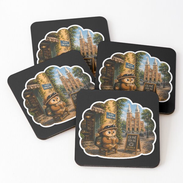 Item preview, Wandering Owl Saigon — Cà Phê Sữa Đá Notre-Dame Anime Sticker designed and sold by Symbol Universe.