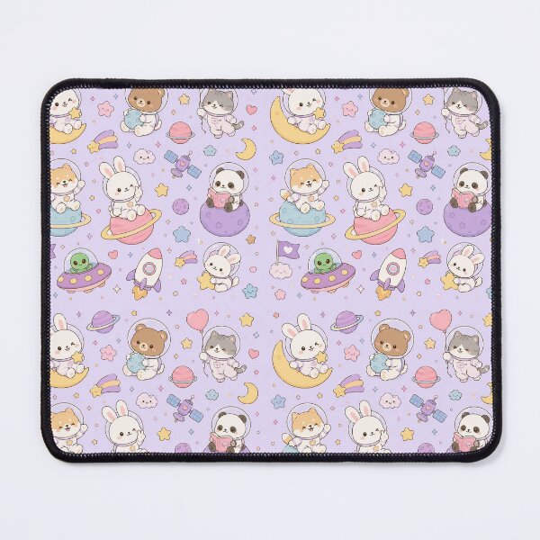 Item preview, Space Friends Kawaii Pattern designed and sold by Soft Berry Studio.