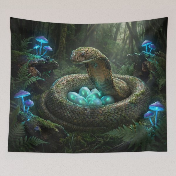Item preview, Mystic Cobra Guarding Glowing Eggs designed and sold by Natural life.