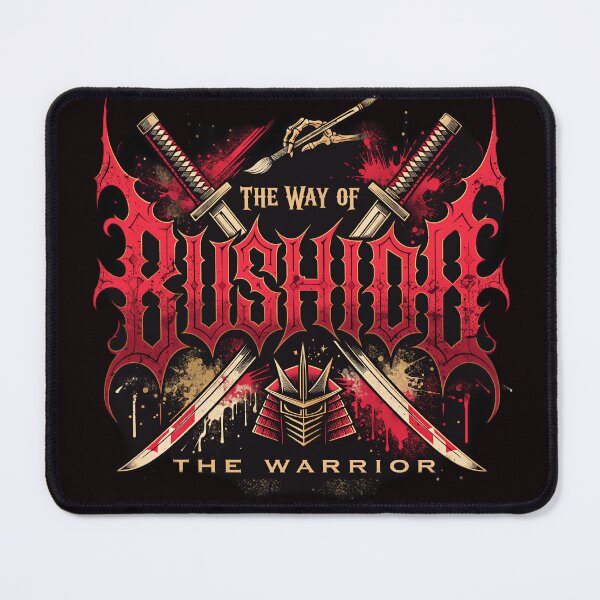 Item preview, The Way of Bushido - Dark Metal Samurai Typography Tee designed and sold by Structure-Blue.