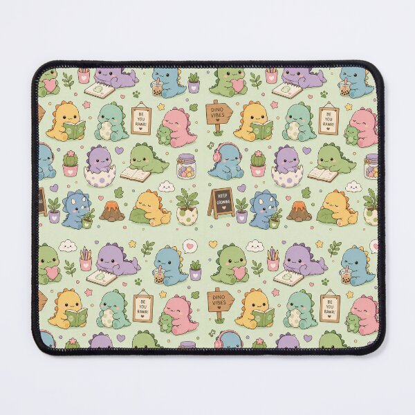Item preview, Dino Vibes Kawaii Pattern designed and sold by Soft Berry Studio.