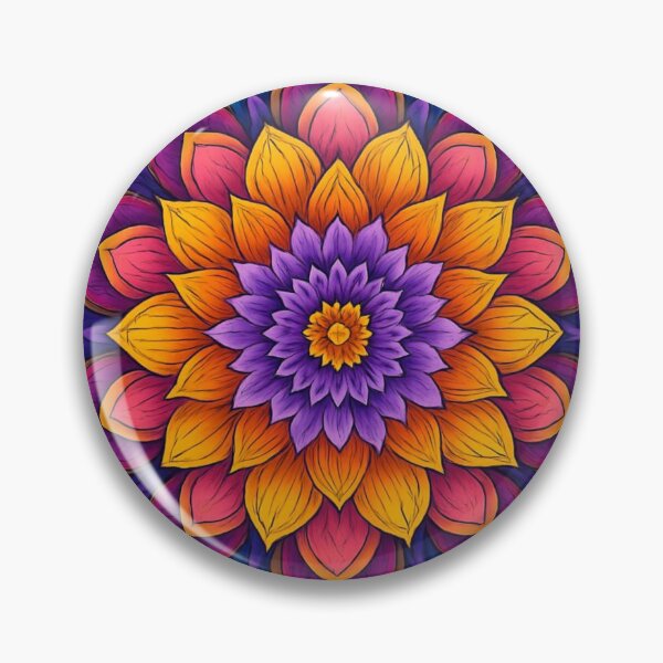 Item preview, Mandala flower full color designed and sold by GoGreenlove.