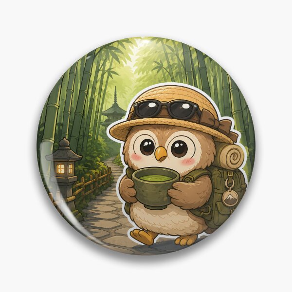 Artikelvorschau, Wandering Owl Kyoto — Bamboo Forest Matcha Anime Sticker entworfen und verkauft von Symbol Universe.