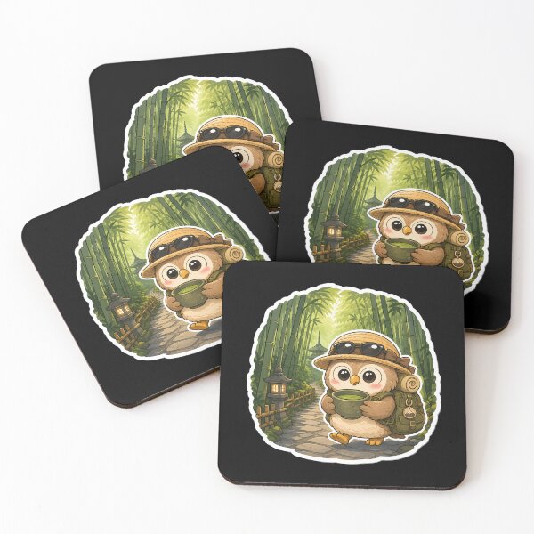 Item preview, Wandering Owl Kyoto — Bamboo Forest Matcha Anime Sticker designed and sold by Symbol Universe.