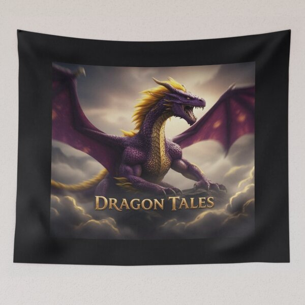 Item preview, Epic Purple Dragon of the Storm: Dark Fantasy Wyrm Monster & Mythical Beast Cinematic Art designed and sold by Yasmine Mohammed.