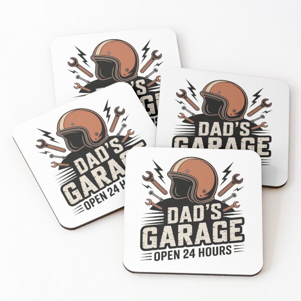 Item preview, Dad’s Garage Open 24 Hours | Bold Retro Automotive Style | DIY Workshop & Handyman Dads designed and sold by InspiredCreatives.
