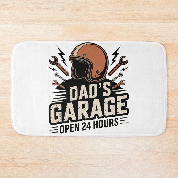 Item preview, Dad’s Garage Open 24 Hours | Bold Retro Automotive Style | DIY Workshop & Handyman Dads designed and sold by InspiredCreatives.