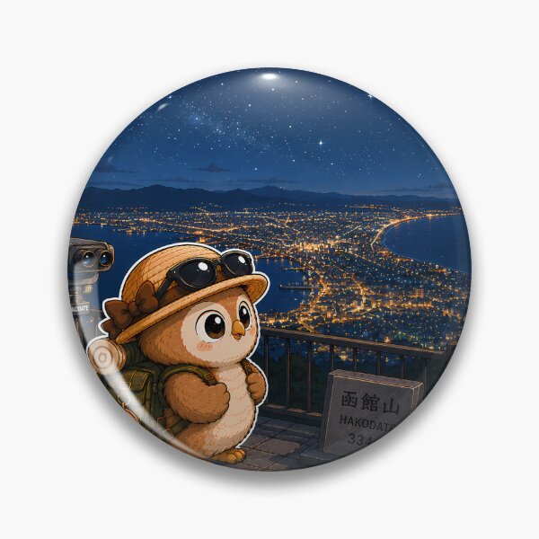 Artikelvorschau, Wandering Owl Hakodate — Mount Hakodate Night View Anime Sticker entworfen und verkauft von Symbol Universe.