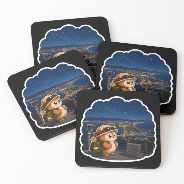 Item preview, Wandering Owl Hakodate — Mount Hakodate Night View Anime Sticker designed and sold by Symbol Universe.
