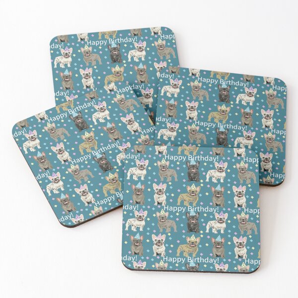 Item preview, Happy birthday! French Bulldogs designed and sold by Mountain-Point.