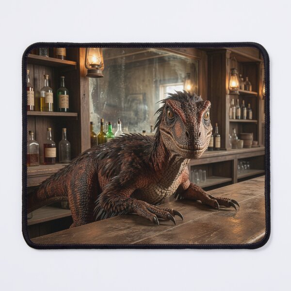 Item preview, Wild West Velociraptor Runs a Saloon designed and sold by Tridentulus.