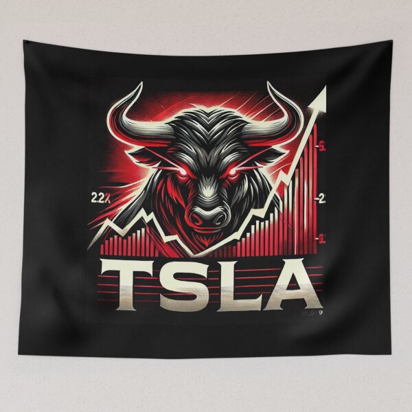Item preview, Tesla Stock Investor EV Market Bull Run Trading Design designed and sold by TEEJAMBOREE.