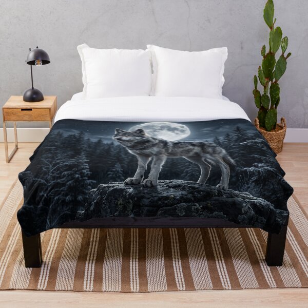 Item preview, Lone Wolf Under the Full Moon designed and sold by Quiet life.