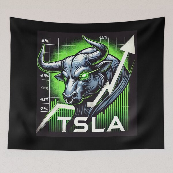 Item preview, Tesla Stock Investor EV Market Bull Run Trading Design designed and sold by TEEJAMBOREE.