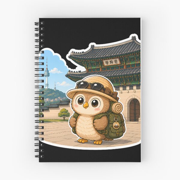 Item preview, Wandering Owl Seoul — Gwanghwamun Gate Gyeongbokgung Anime Sticker designed and sold by Symbol Universe.
