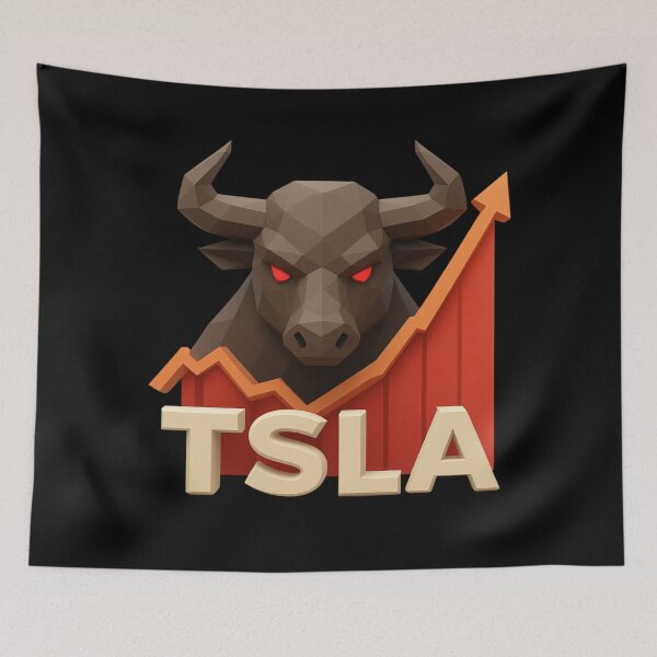 Item preview, Tesla Stock Investor EV Market Bull Run Trading Design designed and sold by TEEJAMBOREE.