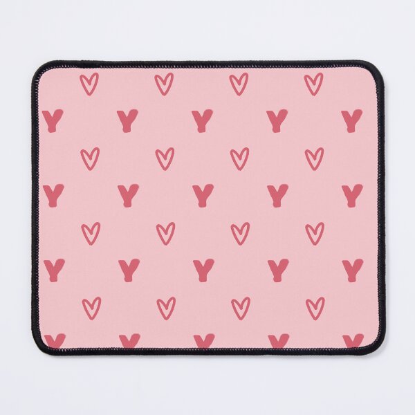 Item preview, Monogram Letter Y Heart Pattern | Initial Y Cute Hearts Pink | Cute Monogram Letter Y Hearts | Letter Y Pink Hearts Aesthetic | Pastel Pink Initial Y Pattern | Girly Pink Letter Y Heart Pattern designed and sold by VivaFy.