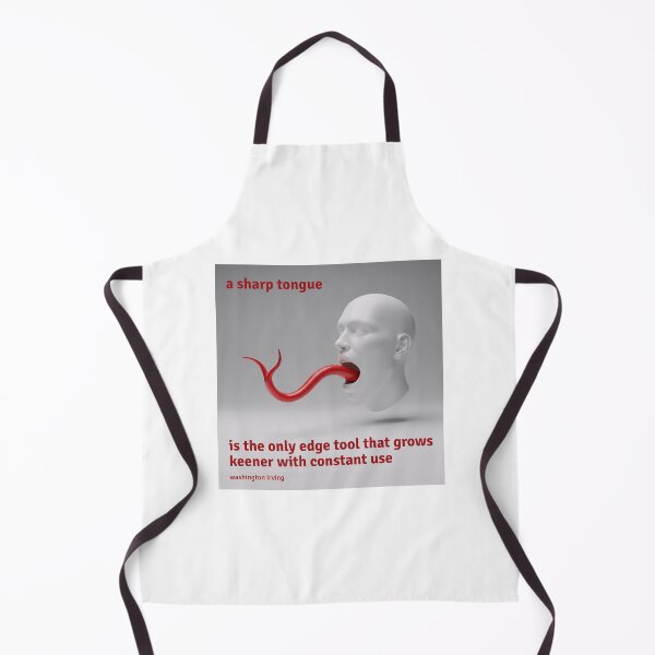 Item preview, A Sharp Tongue: Human Head, Snake's Tongue, and Washington Irving Funny Quote designed and sold by Horningamere.
