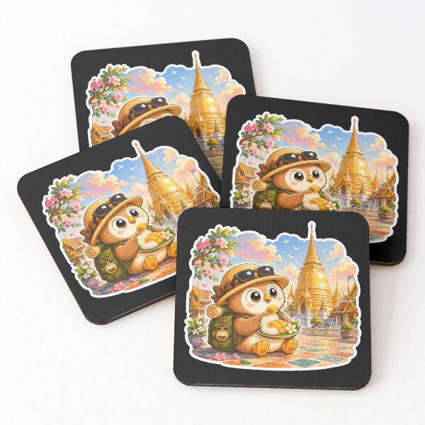 Item preview, Wandering Owl Bangkok — Wat Phra Kaew Mango Sticky Rice Anime Sticker designed and sold by Symbol Universe.