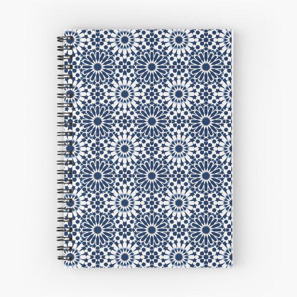Item preview, Blue and White Moroccan Geometric Tile designed and sold by arteresting-art.
