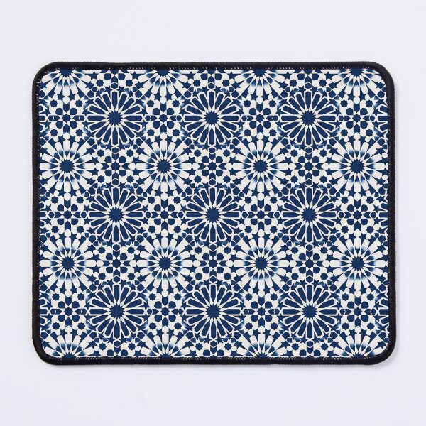 Item preview, Blue and White Moroccan Geometric Tile designed and sold by arteresting-art.