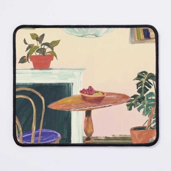 Item preview, Cozy Retro Living Room - Mid Century Modern Gouache Art designed and sold by samahl_l.