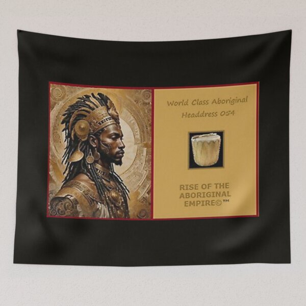 Item preview, Mu’ur (UM) Empire™ al-Benhadiel©™, World Class Aboriginal Headdress 054, expresso background designed and sold by HardyKnitDesign.