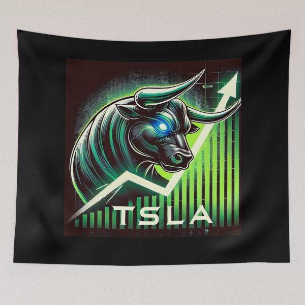 Item preview, Tesla Stock Investor EV Market Bull Run Trading Design designed and sold by TEEJAMBOREE.