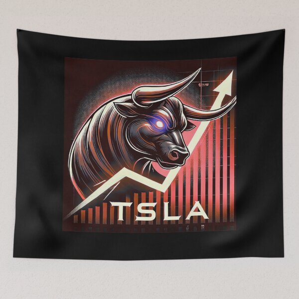 Item preview, Tesla Stock Investor EV Market Bull Run Trading Design designed and sold by TEEJAMBOREE.