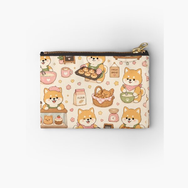 Item preview, Shiba Inu Bakery Morning Kawaii Pattern designed and sold by Soft Berry Studio.